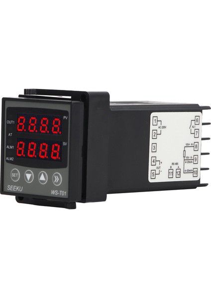 Pıd Sıcaklık Kontrol Cihazı Dijital Ekran Abs Muhafaza Akıllı Sıcaklık Kontrol Metre Dc 24V (Yurt Dışından)