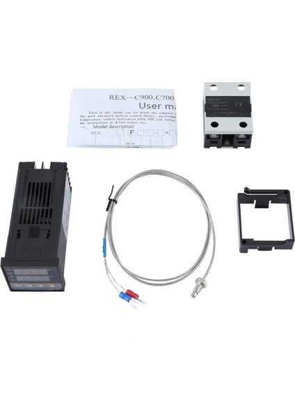 Ac 110‑240V Pıd Sıcaklık Kontrol Cihazı Kitleri 0‑400℃ + 40A Ssr + 1m M6 K Tipi Prob (Yurt Dışından)