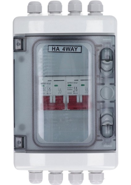 Dc Minyatür Devre Kesici Kutusu 2 Giriş 2 Çıkış Pv Güneş Bağlantı Kesme Anahtarı Güç Dağıtımı Uv Geçirmez IP65 Su Geçirmez 500V 32A (Yurt Dışından) modelleri