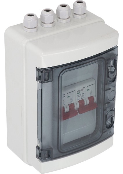 Dc Minyatür Devre Kesici Kutusu 2 Giriş 2 Çıkış Pv Güneş Bağlantı Kesme Anahtarı Güç Dağıtımı Uv Geçirmez IP65 Su Geçirmez 500V 32A (Yurt Dışından) indirimleri
