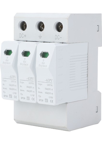 Dc Spd Aşırı Gerilim Koruma Cihazı Gerilim Güvenlik Parafudr Dc Aşırı Gerilim Koruyucu 1000V 20‑40KA (Yurt Dışından)