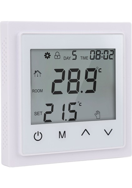Ev Isıtma Sistemi Termostatı LED Dokunmatik Ekranlı Zemin Isıtma Sıcaklık Kontrol Cihazı AC85V‑250V 16A Beyaz (Yurt Dışından) fırsatları