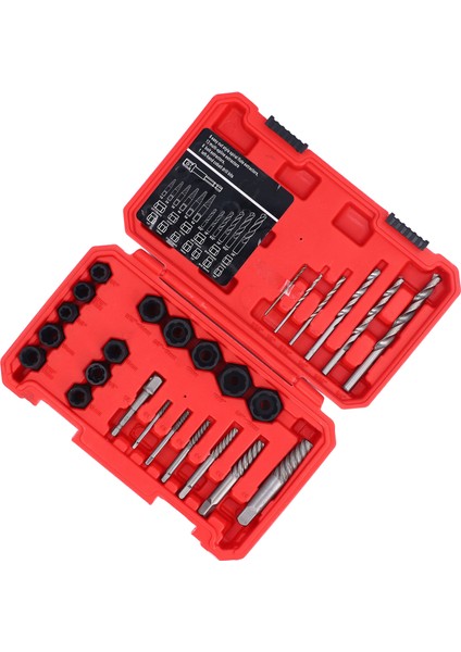 26 Parça Set Vida ve Cıvata Çıkarıcı Kolay Çıkarılabilir Vida Çıkarıcı Kırık Cıvata Çıkarıcı Adaptörlü Hss Matkap Ucu Seti (Yurt Dışından) modelleri