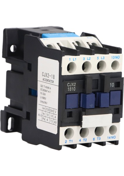 220V 18A Ac Kontaktör Normalde Açık Elektrik Kontaktörü Gümüş Alaşımlı Kontak M5 Vida CJX2‑1810 (Yurt Dışından) fiyatları