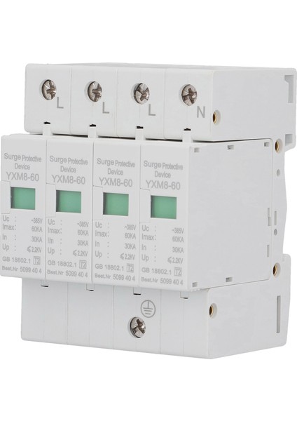 Aşırı Gerilim Koruma Cihazı Elektrik Çarpması Koruyucu Modülü Parafudr Kesici AC380V Yxm8‑60 (Yurt Dışından) fiyatları