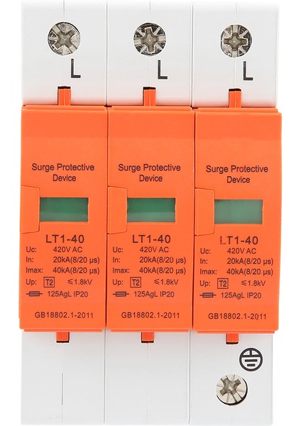 3p 20KA-40KA 420VAC Ev Aşırı Gerilim Korumalı Düşük Gerilim Parafudr Cihazı (Yurt Dışından)