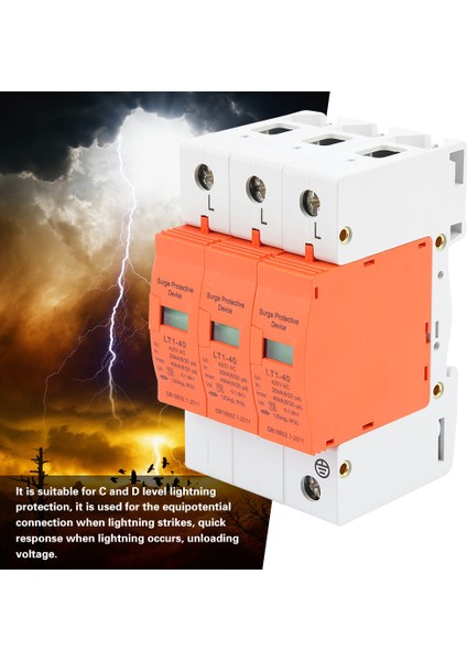 3p 20KA-40KA 420VAC Ev Aşırı Gerilim Korumalı Düşük Gerilim Parafudr Cihazı (Yurt Dışından) modelleri
