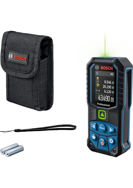 Professional Glm 50-23 G Lazerli Uzaklık Ölçer (50M Ölçme Alanı, 4 Sn. Ölçme Süresi, 2 x Aa Pil, Ip 65 Toza Karşı Koruma Sistemi, Yeşil Lazer, Taşıma Kayışı, Koruma Çantası) Amazon Özel Ürün