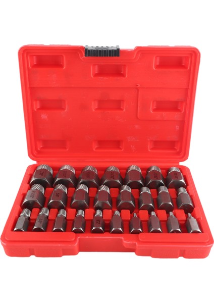 25 Adet Hasarlı Vida Çıkarma Takımı Altıgen Başlı Cıvata Çıkarıcı Krom Molibden Çelik Kırık Vida Çıkarma Aracı (Yurt Dışından)