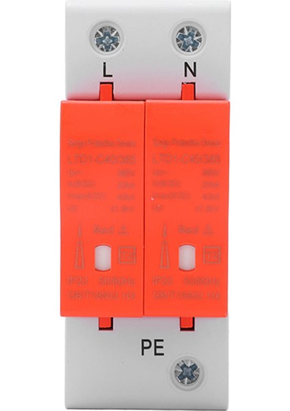 Aşırı Gerilim Koruma Cihazı Gerilim Koruması Parafudr Koruyucu 385V Ac 20‑40KA Ev 2p Için (Yurt Dışından)