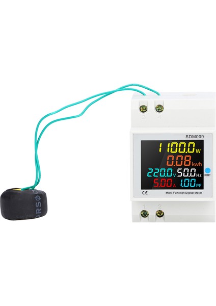 Güç Faktörü Izleme Tek Fazlı Dijital Ekran Voltaj Akım Frekans Ölçer AC40‑300V (Yurt Dışından)