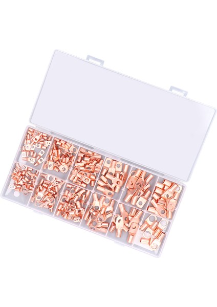 170 Adet Bakır Akü Kablo Uçları 12 Boyut Boru Halkalı Sc Terminalleri Awg4 Awg6 Awg8 AWG10 AWG12 (Yurt Dışından) modelleri