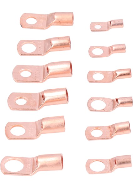 170 Adet Bakır Akü Kablo Uçları 12 Boyut Boru Halkalı Sc Terminalleri Awg4 Awg6 Awg8 AWG10 AWG12 (Yurt Dışından) indirimleri