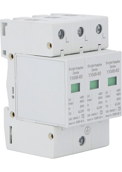 3p Aşırı Gerilim Koruma Cihazı Alev Pc Malzeme Gerilim Koruması Parafudr Modülü 60KA 420V (Yurt Dışından)