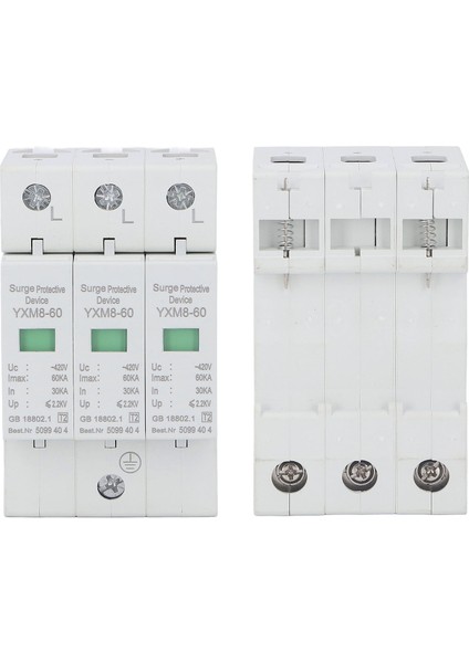 3p Aşırı Gerilim Koruma Cihazı Alev Pc Malzeme Gerilim Koruması Parafudr Modülü 60KA 420V (Yurt Dışından) fiyatları