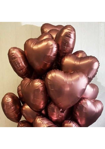 Kalp Folyo Balon Karamel 18 Inc