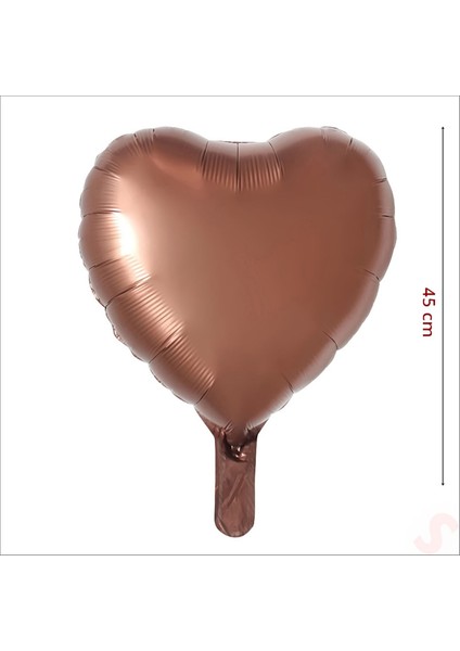 Kalp Folyo Balon Karamel 18 Inc