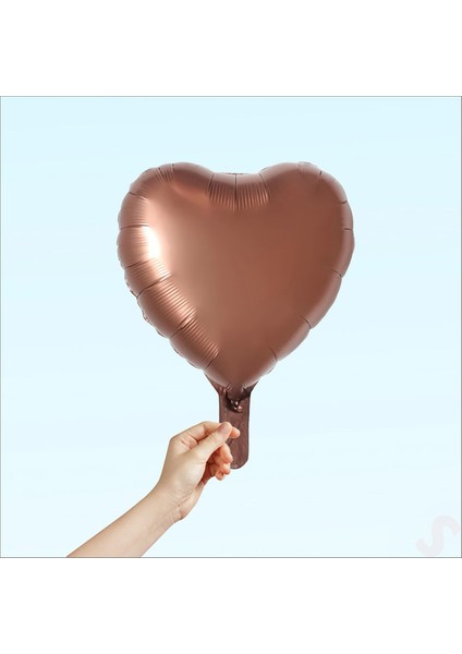 Kalp Folyo Balon Karamel 18 Inc