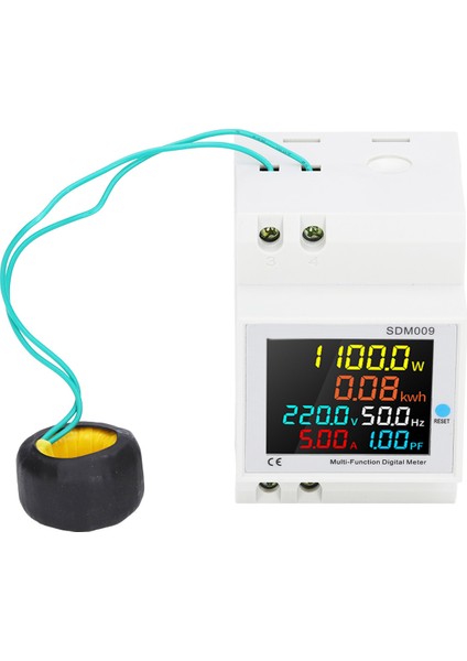 Güç Faktörü Izleme Tek Fazlı Dijital Ekran Voltaj Akım Frekans Ölçer AC40‑300V (Yurt Dışından) indirimleri