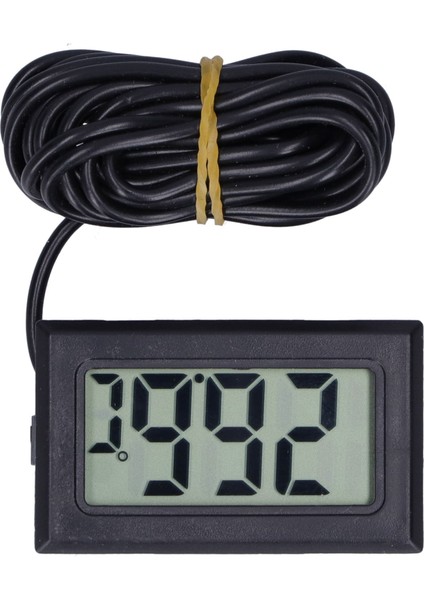 Dijital Termometre Mini LCD Kablolu Sıcaklık Ölçüm Cihazı FY13001SIYAH (Yurt Dışından)