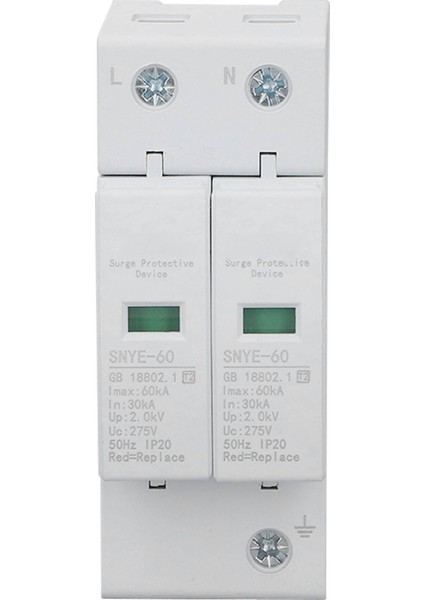 Beyaz Dağıtım Kutusu Aşırı Gerilim Koruma Cihazı IP20 Güvenli Basit Kombinasyon Kutusu Gerilim Aşırı Gerilim Koruması 60KA 2p 275V (Yurt Dışından)