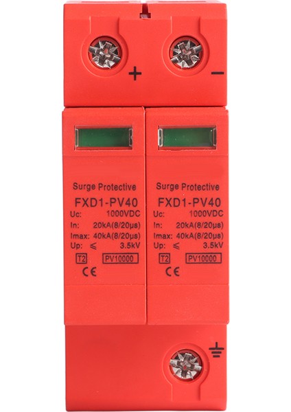 Gerilim Aşırı Gerilim Koruma Cihazı 2p Fotovoltaik Dc Aşırı Gerilim Koruyucu DC1000V 40KA Ekipmanlar Için (Yurt Dışından)