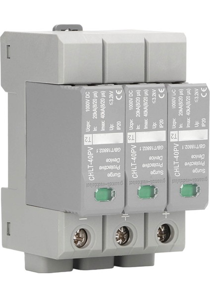 3p Fotovoltaik Aşırı Gerilim Koruma Cihazı Yüksek Doğruluklu Güvenli Aşırı Gerilim Koruma Cihazı DC1000V (Yurt Dışından) modelleri