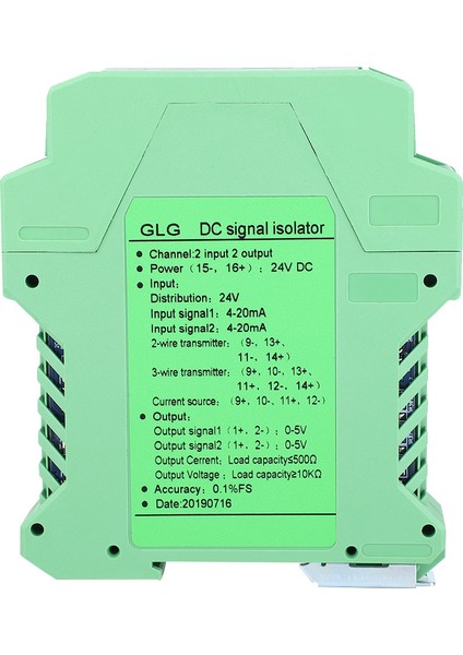 Dc Sinyal Izolatörü 4~20MA Modül Sinyal Izolatörü Verici Kondisyonlayıcı 2 Giriş 2 Çıkış 0~5V (Yurt Dışından)