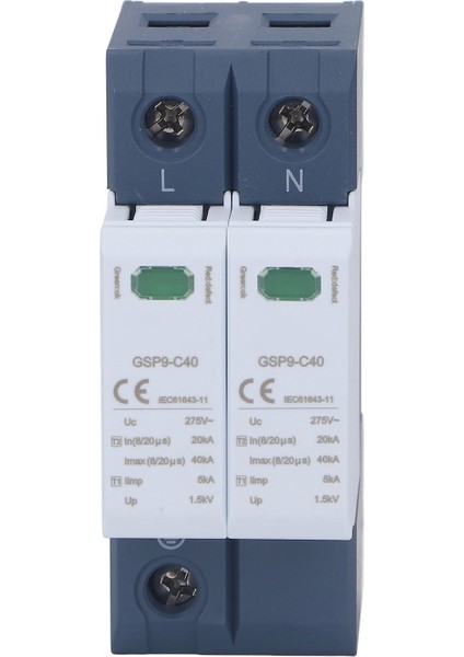 Aşırı Gerilim Koruma Cihazı 40KA 2p 275V Ac Pc Gerilim Koruma Parafudr Koruyucu (Yurt Dışından)