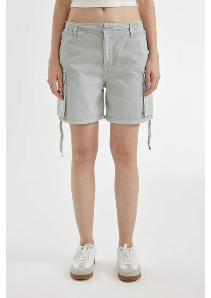 Coool Regular Fit Normal Bel Kısa Paça Gabardin Şort D1006AX24SM
