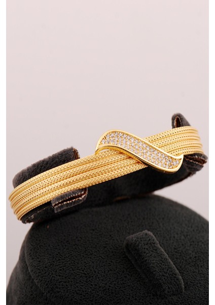 Hasır Dorissa Altın Kaplama Elişi Gümüş Set 2847