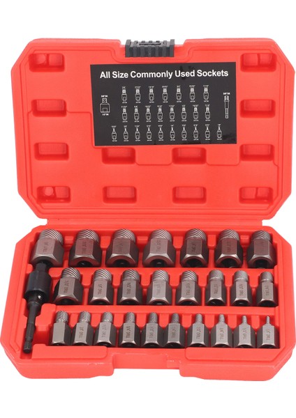 27 Adet Vida Çıkarıcı Altıgen Kırık Vida Çıkarıcı Takım Seti Tamir Bakım Için (Yurt Dışından)