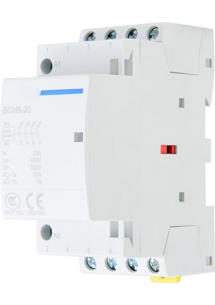 4p 4no 20A Ev Tipi Ac Kontaktör Dın Ray Montajı (24V) (Yurt Dışından) fiyatları