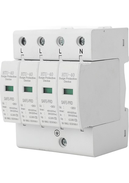 Pv Ac Aşırı Gerilim Koruma Cihazı Yıldırım Koruması Alev Ac Aşırı Gerilim Koruyucu 4p 20‑40KA 385VAC (Yurt Dışından)