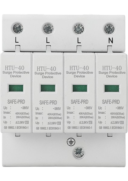 Pv Ac Aşırı Gerilim Koruma Cihazı Yıldırım Koruması Alev Ac Aşırı Gerilim Koruyucu 4p 20‑40KA 385VAC (Yurt Dışından) fiyatları