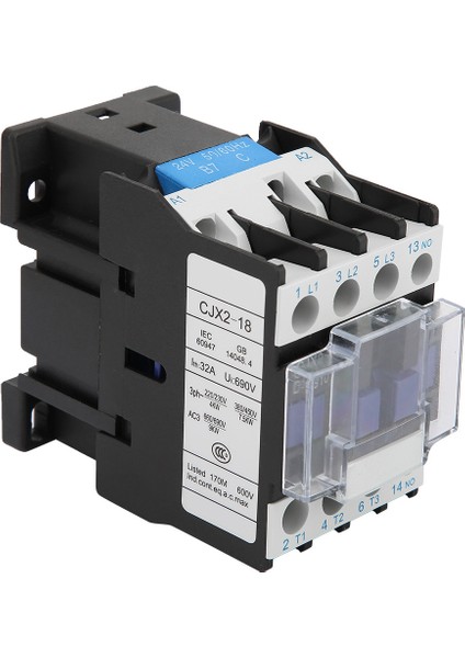 CJX2-1810 Ray Montajlı Kontaktör Endüstriyel Elektrik Kontaktörü (24V Ac) (Yurt Dışından)