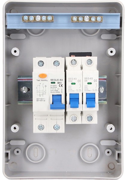 2 Yollu 230V Dağıtım Kutusu Ab Standardı Su Geçirmez 2mcb (B6A+B32A) Rcd (63A 1p+N) B Sigorta (Yurt Dışından) fırsatları