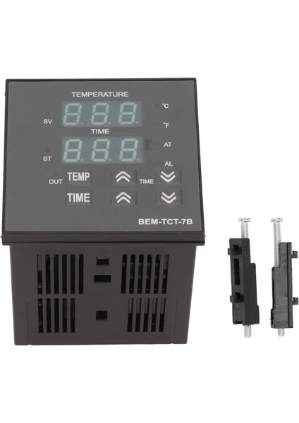 Termostat Zaman Dijital Ekran K Tipi Giriş Sıcaklık Kontrol Cihazı Isı Pres Makinesi Için 100‑240V (Yurt Dışından)