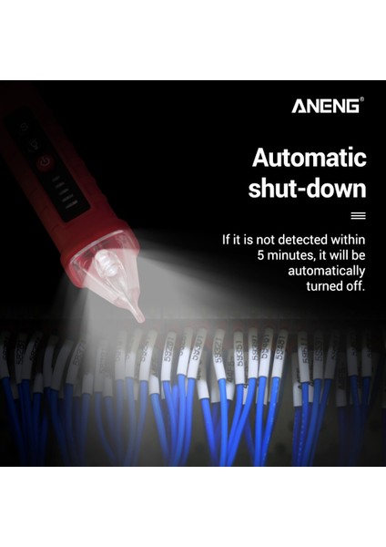 Aneng VD802 Temassız Ac Voltaj Dedektörü Test Cihazı 12V-1000V Kalem Tipi Elektrik Göstergesi LED Çıkış Voltaj Dedektörü Sensörü Wit (Yurt Dışından)