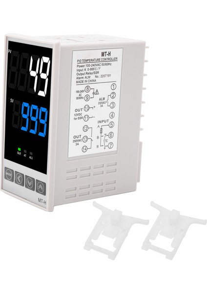 Pıd Sıcaklık Kontrol Cihazı Kiti Akıllı Dijital Ekran Otomatik Sıcaklık Kontrol Cihazı AC100‑240V 48 x 96MM (Yurt Dışından)