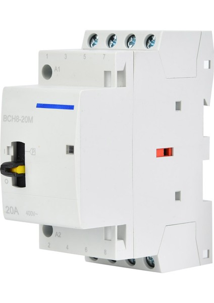 BCH8-20M Ev Tipi Ac Kontaktörü 24V 20A 4p Din Raylı Kontaktör Manuel Kontrol Anahtarı ile 4no (Yurt Dışından) indirimleri
