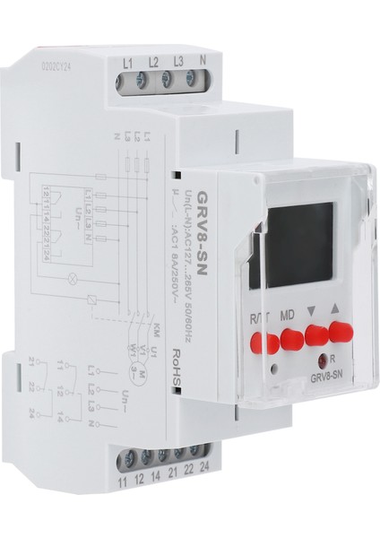 3 Fazlı Ekran Voltaj Rölesi Voltaj Güç Aşırı Gerilim Koruyucusu LED Göstergesi Grv8‑sn (Yurt Dışından)