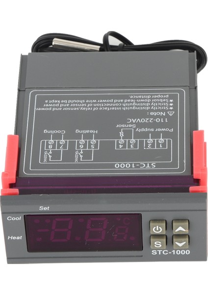Dijital Sıcaklık Kontrol Cihazı Sıcaklık Sensörü Elektrikli Termostat Kontrolü 110‑220V (Yurt Dışından)