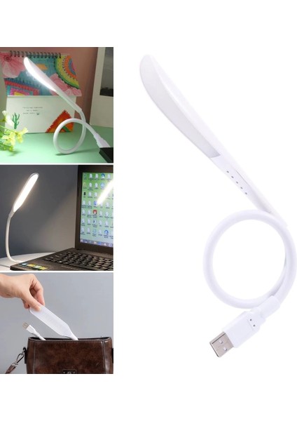 USB Girişli 14 Ledli 3 Kademeli Dokunmatik Masa/kitap Okuma Lambası Ledi Beyaz (5047)