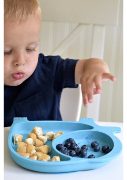 Bebek ve Çocuk Için Sevimli Fil Model Desenli Yemek Bebek Mama Kabı Bölmeli Tabak (5047) fırsatları