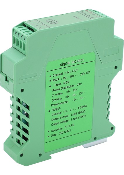 Sinyal Izolatörü Dc 1 Giriş 1 Çıkış Akım Gerilim Vericisi Ray Montajı 0‑5V Ila 4‑20MA Glg (Yurt Dışından) fiyatları