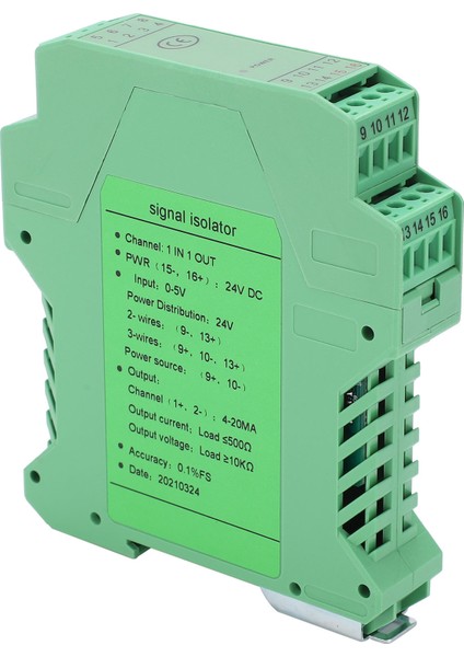 Sinyal Izolatörü Dc 1 Giriş 1 Çıkış Akım Gerilim Vericisi Ray Montajı 0‑5V Ila 4‑20MA Glg (Yurt Dışından) modelleri