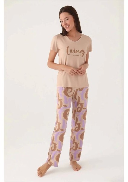 2911-S Kadın Kısa Kol Pijama Takımı