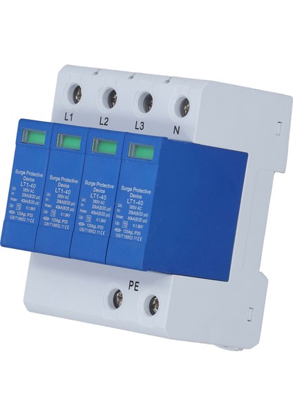 Ac Aşırı Gerilim Koruyucu 4p 40KA 35MM Ray Montajı Durum Göstergeli Düşük Gerilim Parafudr Cihazı AC385V (Yurt Dışından) fiyatları