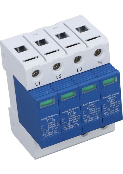 Ac Aşırı Gerilim Koruyucu 4p 40KA 35MM Ray Montajı Durum Göstergeli Düşük Gerilim Parafudr Cihazı AC385V (Yurt Dışından) modelleri
